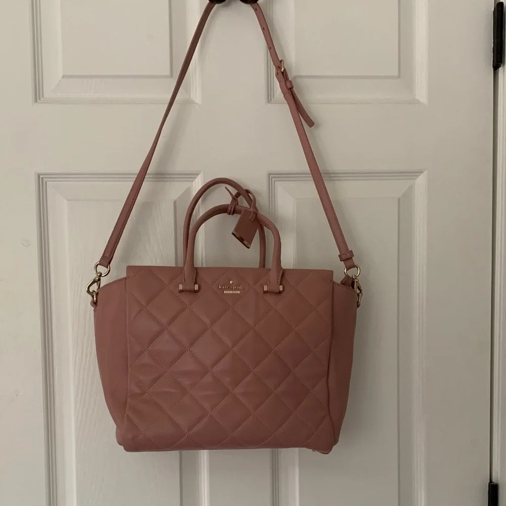 Kate Spade Blush Quilted Tote Bag - Picture 1 of 10